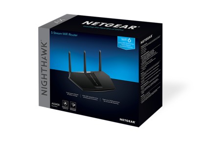 Netgear Router Wi-Fi 6 Ax2400 Dual Band Fino A 2.4Gbps, 1Xwan + 4Xlan Gigabit, 1Xusb 3.0