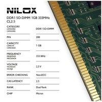 SO-DDR 1GB / 333 Nilox CL2.5