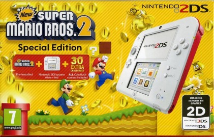 2DS Console Bianco/Rosso + New Super Mario Bros 2 Edizione Speciale