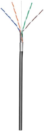 Cavo Solido Schermato F/Utp Per Reti Da Esterno Categoria 5E Cca Matassa Mt. 100