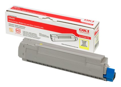 OKI C8600 C8800 toner cartridge yellow standard capacity 6.000 pages 1-pack