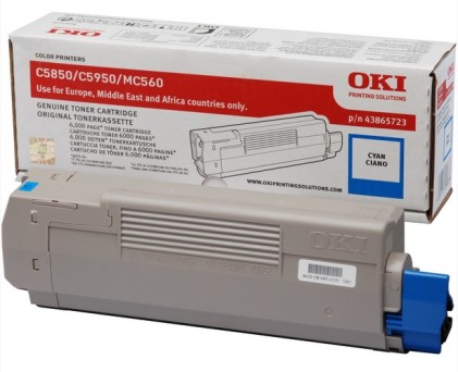 OKI C5850 C5950 toner cartridge cyan standard capacity 6.000 pages 1-pack