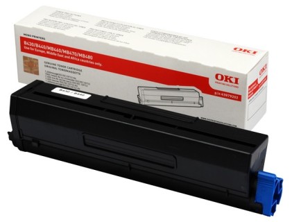 ORIGINALE OKI toner nero 43979202 B430 7000 pagine