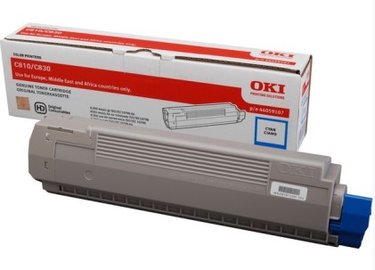 OKI C810 C830 toner cartridge cyan standard capacity 8.000 pages 1-pack