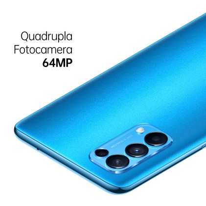 OPPO Find X3 Lite Smartphone 5G, Qualcomm 765G, Display 6.43  FHD+AMOLED, 4 Fotocamere 64MP, RAM 8GB ESPANDIBILE FINO A 13GB+ROM 128GB, 4400mAh, Dual Sim, [Versione Italiana], Colore Astral Blue