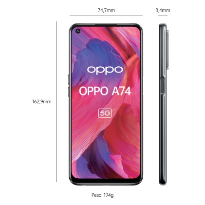 Sm Oppo A74 5G Black 6,43&#34; 6+128Gb Ds Ita