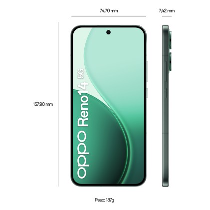 Oppo Smartphone Reno 14 5G Ds 12+512 Luminous Green Vod