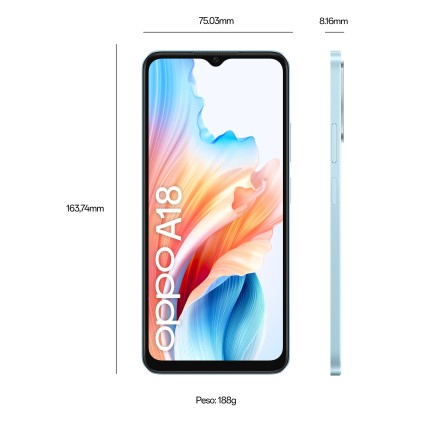 Oppo A18 128Gb 4Gb Glowing Blue