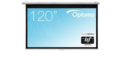 Optoma Telo Per Videoproiettore A Muro Manuale 16:9 Bianco, 265,6 X 149,4 Cm