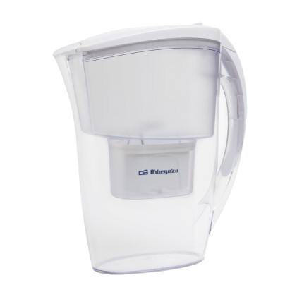 Orbegozo JR 3025 Jarra Purificadora de Agua - Tres Cartuchos Filtrantes - Capacidad Total de 2.4 Litros - Indicador de Vida del Filtro - Diseсo Ergonomico y Practico