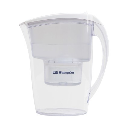 Orbegozo JR 3025 Jarra Purificadora de Agua - Tres Cartuchos Filtrantes - Capacidad Total de 2.4 Litros - Indicador de Vida del Filtro - Diseсo Ergonomico y Practico