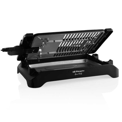 Orbegozo BC 4000 Barbacoa Electrica de Sobremesa - Potente y Versatil para Grandes Reuniones - Doble Zona de Grill y Plancha - Facil Limpieza y Seguridad Garantizada