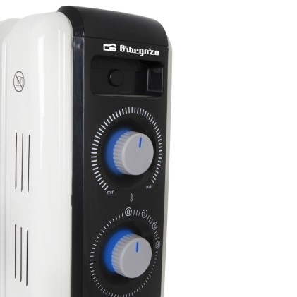 Orbegozo RF-1000 stufetta elettrica Interno Nero, Bianco 1000 W Riscaldatore ambiente elettrico a olio