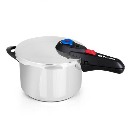 Pentola a pressione super veloce Orbegozo HP 6006 - Capacit&agrave; 6 litri - Cinque sistemi di sicurezza - Base con diffusore termico - Adatta a tutti i tipi di fornelli