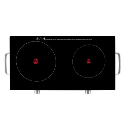 Orbegozo PCE 6000 Nero, Acciaio inox Superficie piana Ceramica 2 Fornello(i)