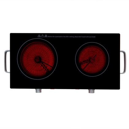 Orbegozo PCE 6000 Nero, Acciaio inox Superficie piana Ceramica 2 Fornello(i)