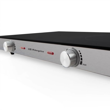 Orbegozo PCE 6000 Nero, Acciaio inox Superficie piana Ceramica 2 Fornello(i)