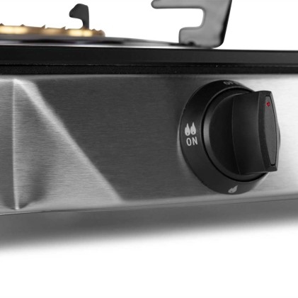 Orbegozo FO 2720 Nero, Acciaio inox Superficie piana Gas 2 Fornello(i)