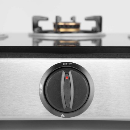 Orbegozo FO 3520 piano cottura Nero, Acciaio inox Superficie piana Gas 3 Fornello(i)