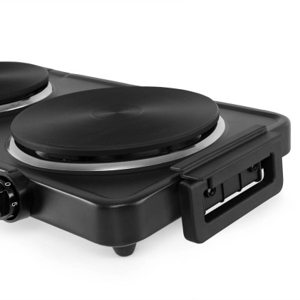 Orbegozo PE2855 piano cottura Nero Superficie piana Piastra sigillata 2 Fornello(i)