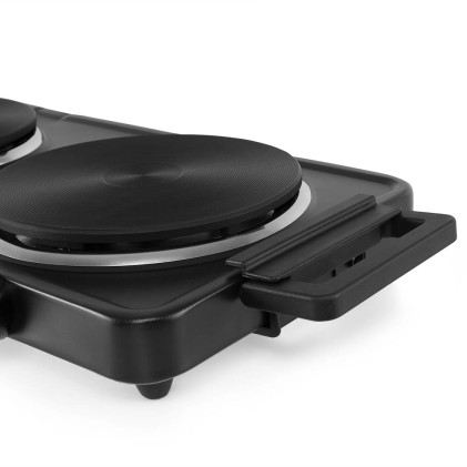 Orbegozo PE2855 piano cottura Nero Superficie piana Piastra sigillata 2 Fornello(i)