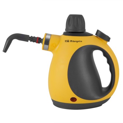 Pulitore a vapore Orbegozo Vaporetino LV 3580 - Potente ed efficace per una casa sana - Pressione dell'acqua 2,6 - 3,2 Bar - Potenza 1050 W - Serbatoio 350 ml - 9 Accessori inclusi - Cavo da 3 metri