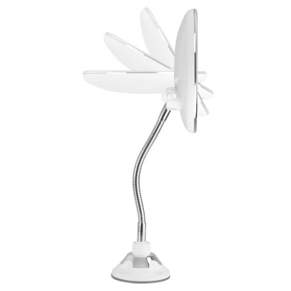 Orbegozo ESP 1020 specchietto per trucco Ventosa Rotondo Argento, Bianco