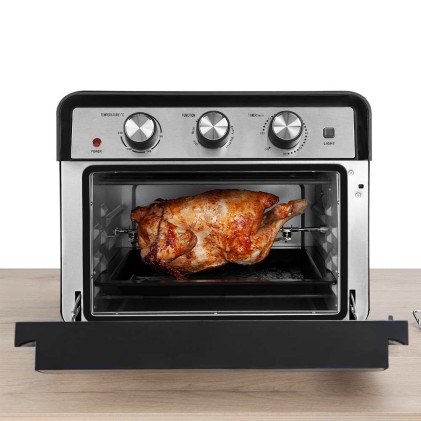 Forno Friggitrice Multifunzione Orbegozo HOF 220 - Potenza di 1600 W in Modalit&agrave; Forno e 1700 W in Modalit&agrave; Friggitrice ad Aria - Capacit&agrave; 22 Litri - 6 Modalit&agrave; di Cottura