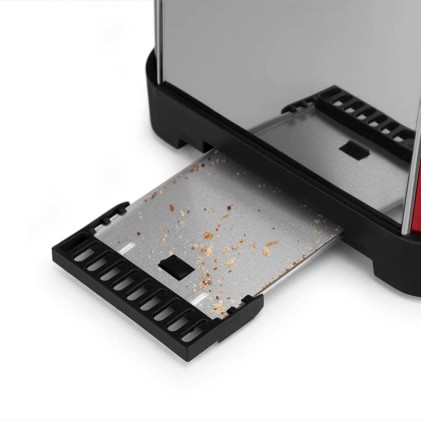 Tostapane vintage Orbegozo TOV 5200 - Potenza 750-850 W - 7 livelli di tostatura - Funzione di scongelamento e riscaldamento - Alloggiamento in acciaio inossidabile - Tocco freddo - Compatto