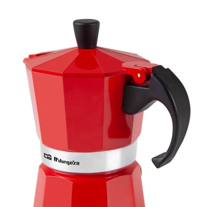 Orbegozo KFR 340 caffettiera manuale Moka Rosso