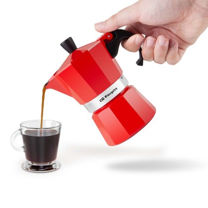 Orbegozo KFR 340 caffettiera manuale Moka Rosso