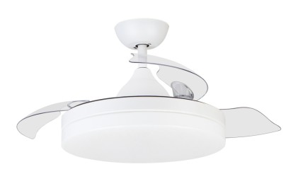 Ventilatore da soffitto Orbegozo CP 122105 Elegance - Potente motore DC - Pale retrattili - Luce LED regolabile - Telecomando - Funzione reversibile - Efficienza energetica