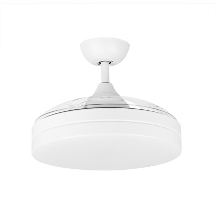 Ventilatore da soffitto Orbegozo CP 122105 Elegance - Potente motore DC - Pale retrattili - Luce LED regolabile - Telecomando - Funzione reversibile - Efficienza energetica