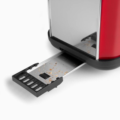 Orbegozo TOV 6200 Tostapane Vintage a Fessura Lunga - Acciaio Inossidabile - 6 Livelli di Tostatura - Scongelamento e Riscaldamento - Compatto e Pratico