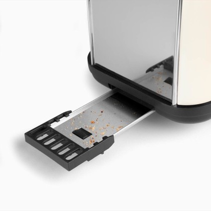 Tostapane vintage Orbegozo TOV 6210 - Fessura lunga - Alloggiamento in acciaio inossidabile - 6 livelli di toast - Scongelamento e riscaldamento - Dimensioni compatte