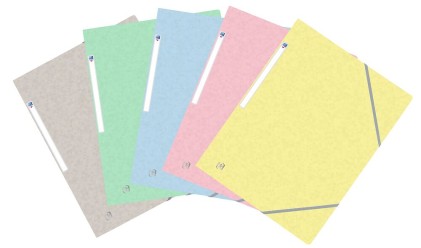 Oxford 400117805 cartella Cartoncino Blu, Verde, Grigio, Giallo, Rosa A4