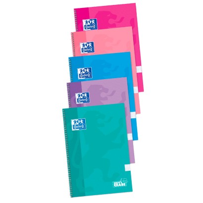 Oxford 400121815 quaderno per scrivere A4 80 fogli Fucsia, Mauve, Colore menta, Rosa, Turchese