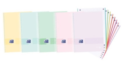Oxford 400158956 quaderno per scrivere A4+ 160 fogli Colori assortiti