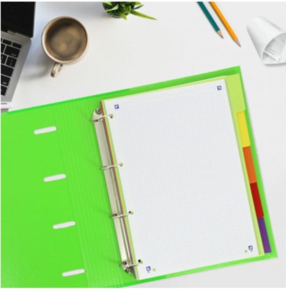 Oxford 400159037 divisore Polipropilene (PP) Verde, Lill&agrave;, Arancione, Rosso, Giallo 5 pz