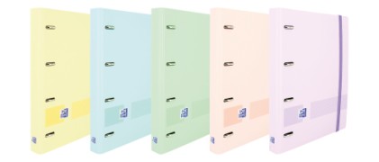 Oxford 400174550 raccoglitore ad anelli A5 Blu, Colore menta, Arancione, Rosa, Giallo