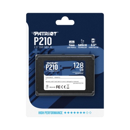 Patriot Ssd P210 128Gb Sata3 6Gb/S 2,5 450/430 Mb/S