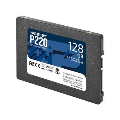 Patriot Ssd Interno P220 128Gb Sata3 2,5&#34; Read/Write 500/480 Mbps