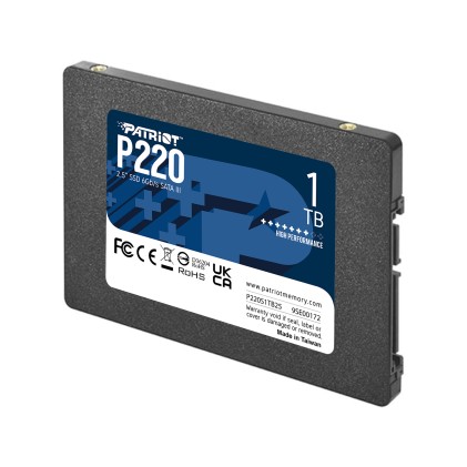 Patriot Ssd Interno P220 1Tb Sata3 2,5&#34; Read/Write 500/500 Mbps