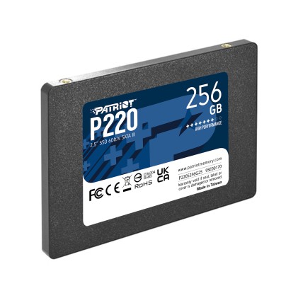 Patriot Ssd Interno P220 256Gb Sata3 2,5" Read/Write 500/490 Mbps