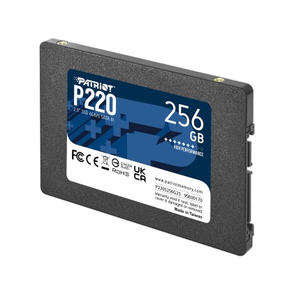 Patriot Ssd Interno P220 256Gb Sata3 2,5" Read/Write 500/490 Mbps