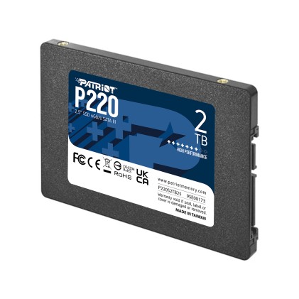 Patriot Ssd Interno P220 2Tb Sata3 2,5&#34; Read/Write 550/500 Mbps