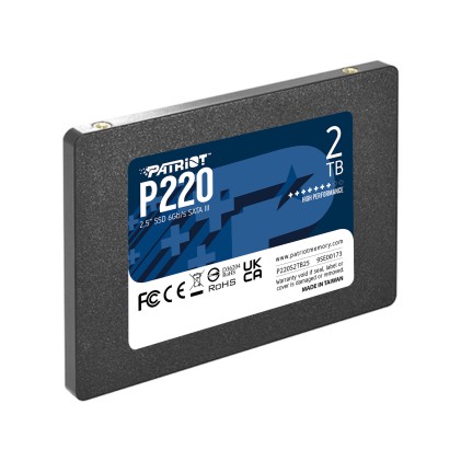 Patriot Ssd Interno P220 2Tb Sata3 2,5&#34; Read/Write 550/500 Mbps