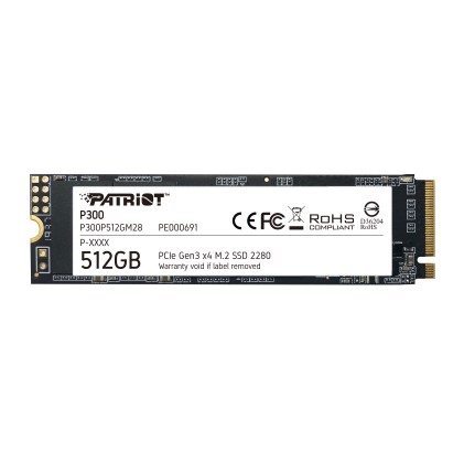 Patriot Ssd P300 512Gb M2 2280 Pcie Gen3, 1700Mbs/1200Mbs R/W