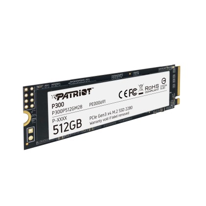 Patriot Ssd P300 512Gb M2 2280 Pcie Gen3, 1700Mbs/1200Mbs R/W