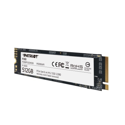 Patriot Ssd P300 512Gb M2 2280 Pcie Gen3, 1700Mbs/1200Mbs R/W